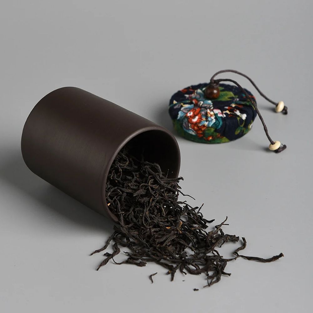 Service à thé de voyage en argile violette