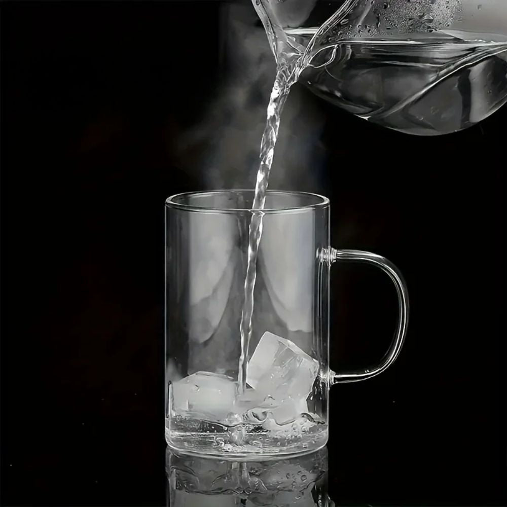 Tasse à thé en verre borosilicate avec infuseur inox