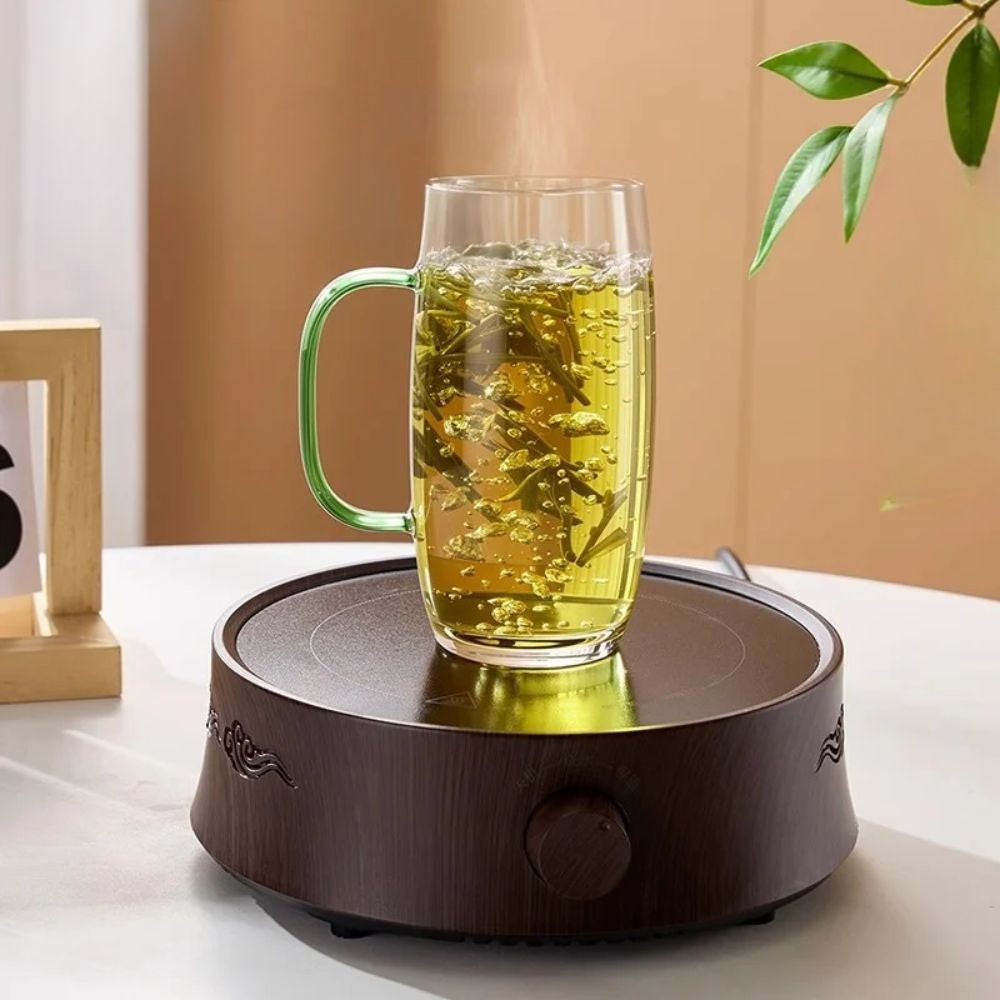 Teetasse aus Glas mit Henkel