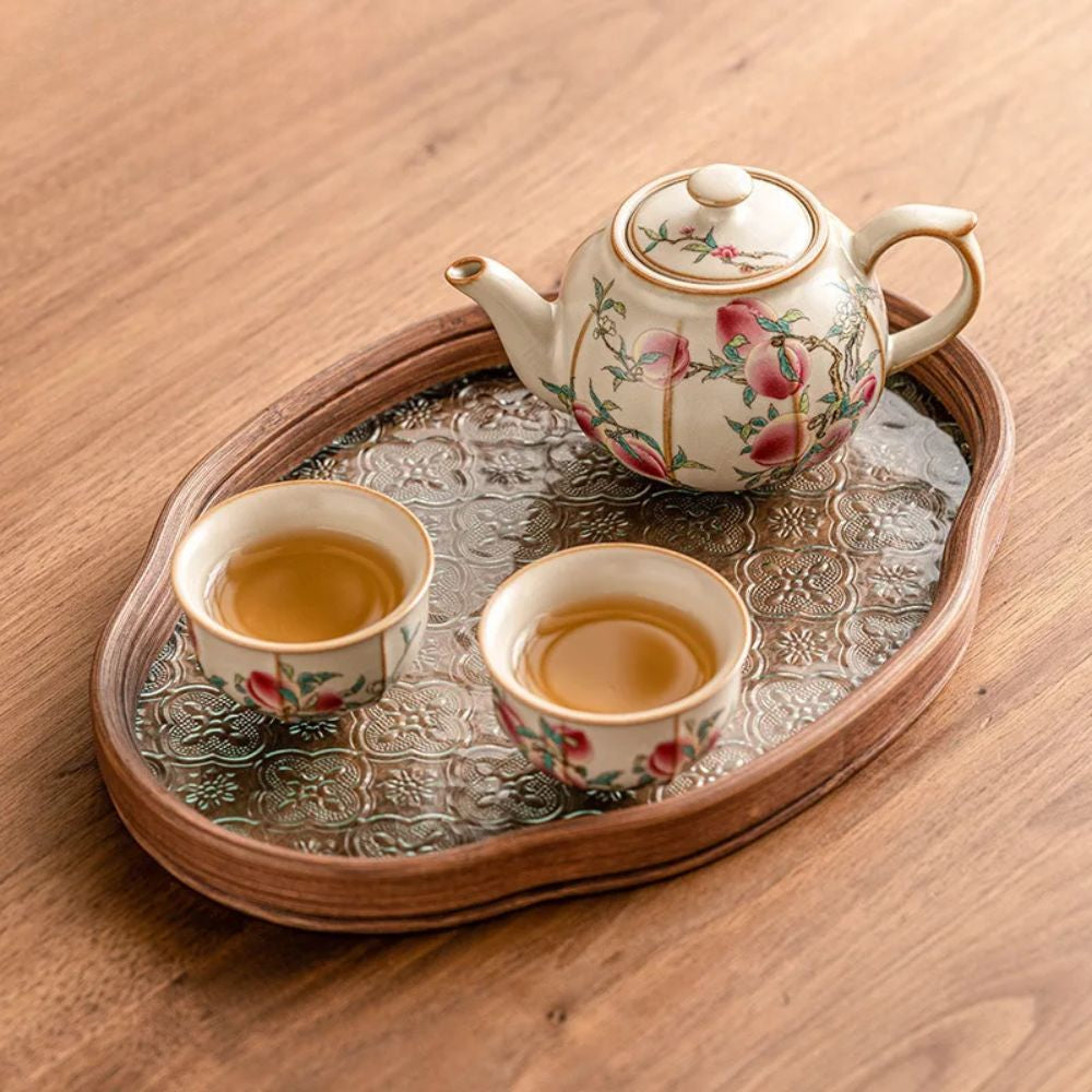 Théière artisanale japonaise rose