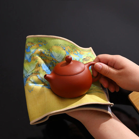 Serviette à thé chinoise épaisse absorbante pour service à thé
