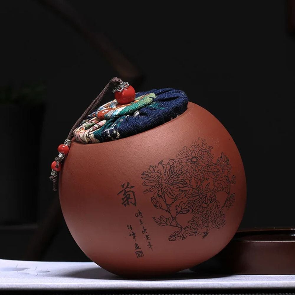 Boîte à thé en argile pot hermétique en terre