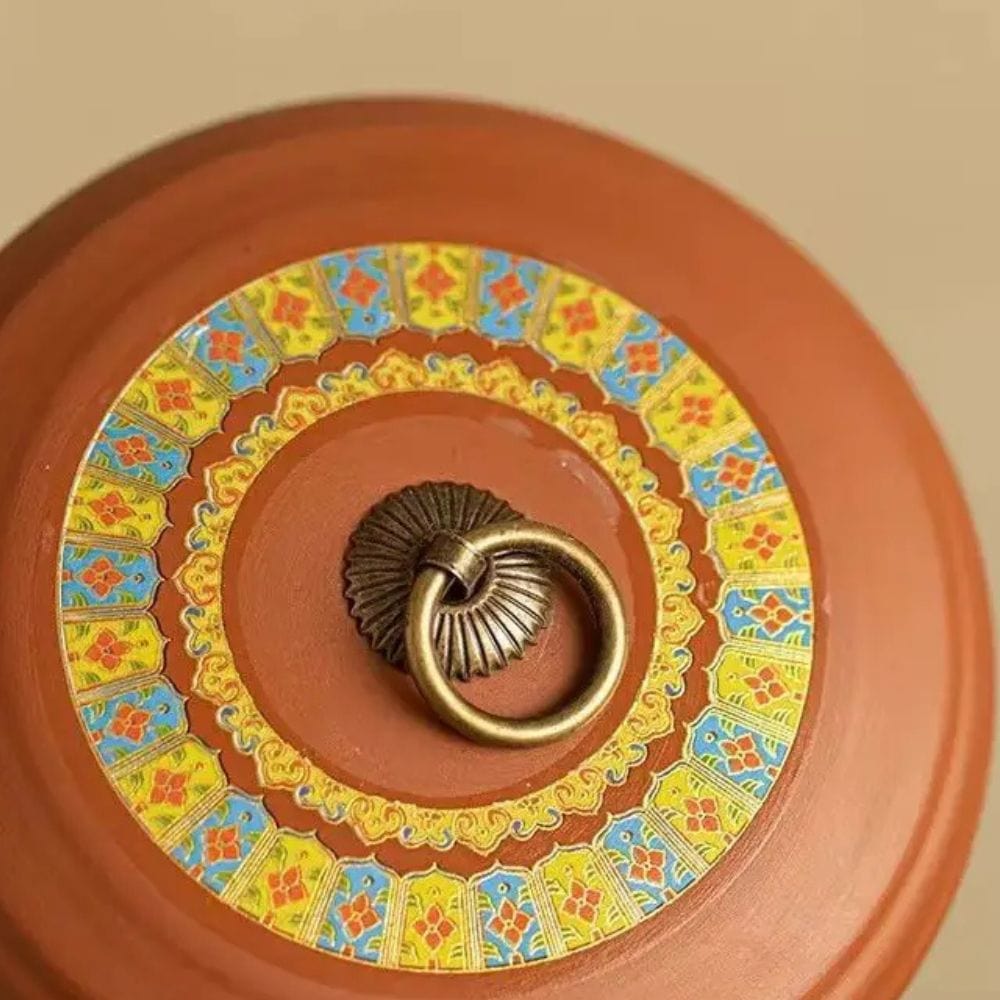 Boîte à thé en argile violette pot hermétique de voyage