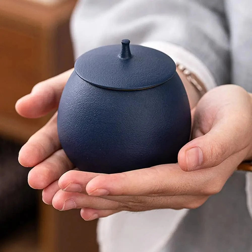 Boîte à thé en céramique bocal hermétique 200 ml (style vintage)