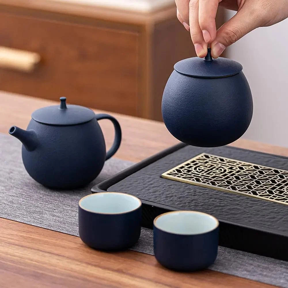 Boîte à thé en céramique bocal hermétique 200 ml (style vintage)