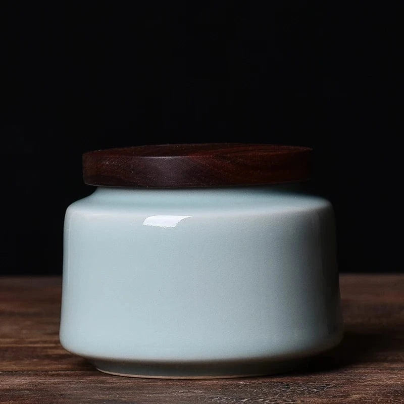 Boîte à thé en céramique céladon bocal décoratif & rangement bijou