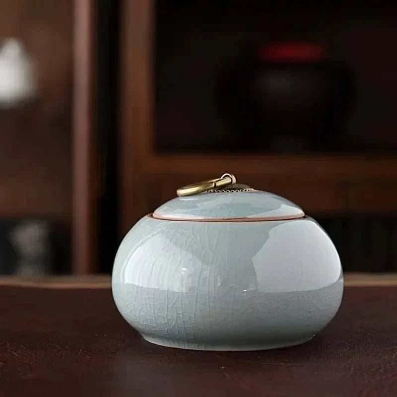 Boîte à thé en céramique style moderne chinois petit format