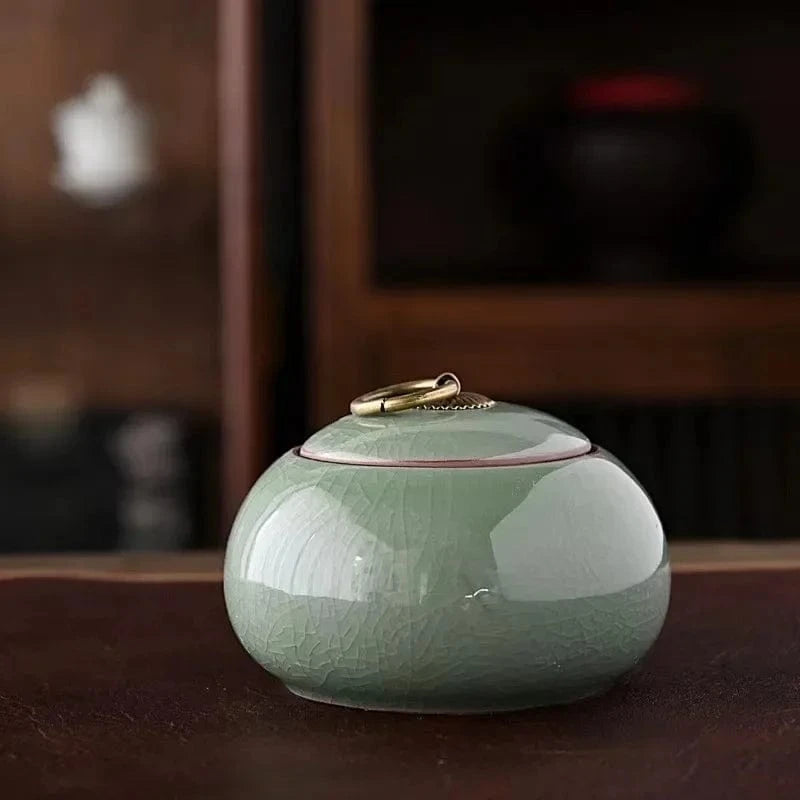 Boîte à thé en céramique style moderne chinois petit format