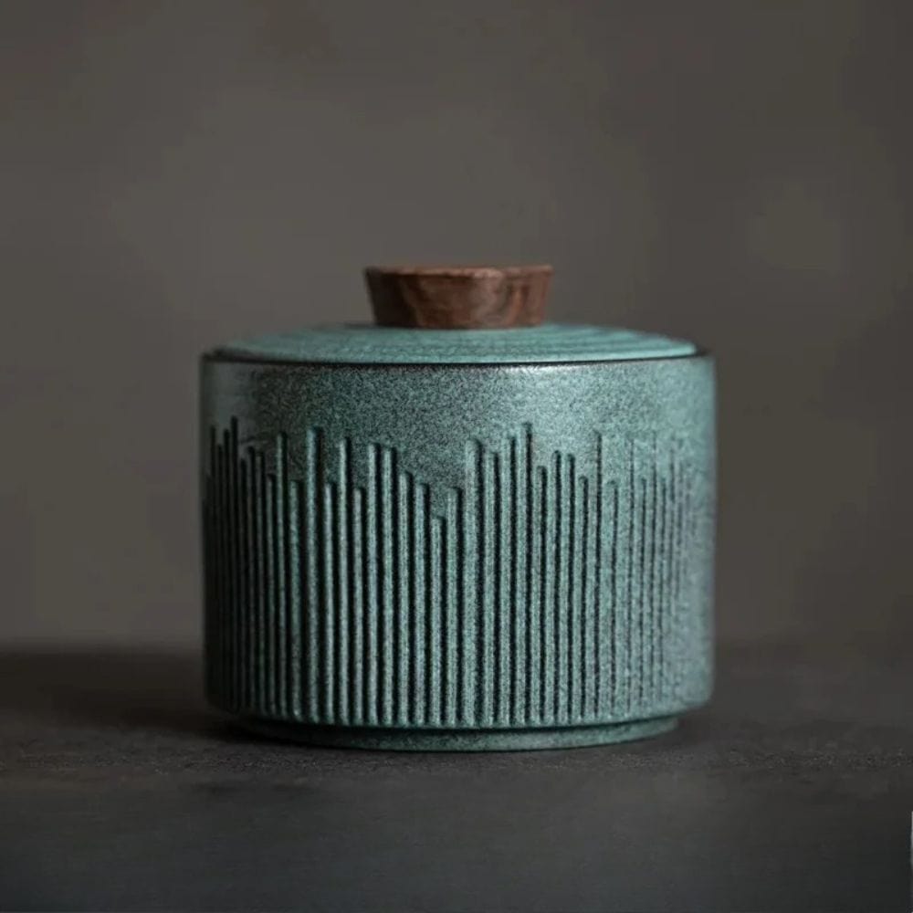Mini boîte à thé en céramique pot hermétique décoratif 150 ml