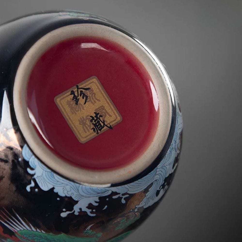 Tasse à thé chinoise Dragon en verre émaillé 100 ml