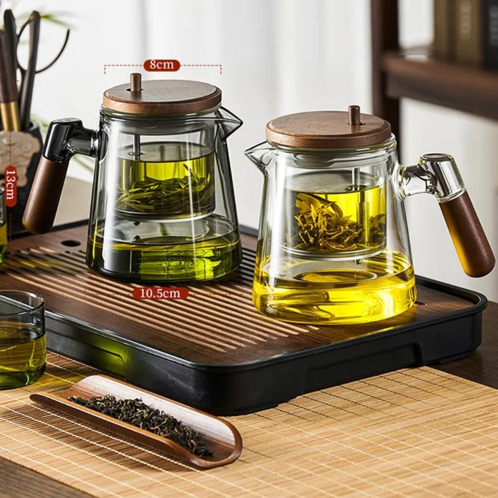 Tasse à thé double paroi avec filtre 650 ml verre & inox