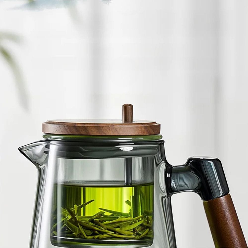 Tasse à thé double paroi avec filtre 650 ml verre & inox