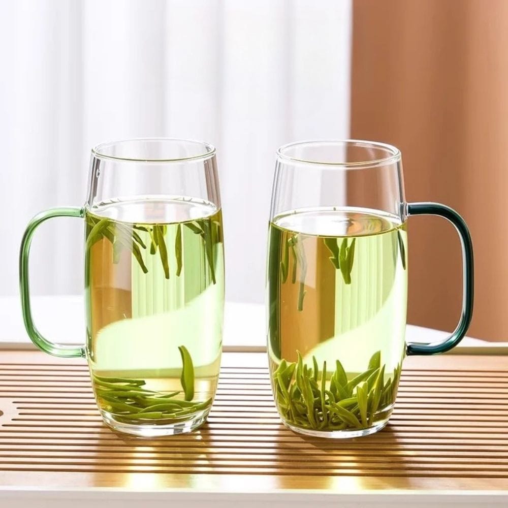 Tasse à thé en verre avec anse 400 ml