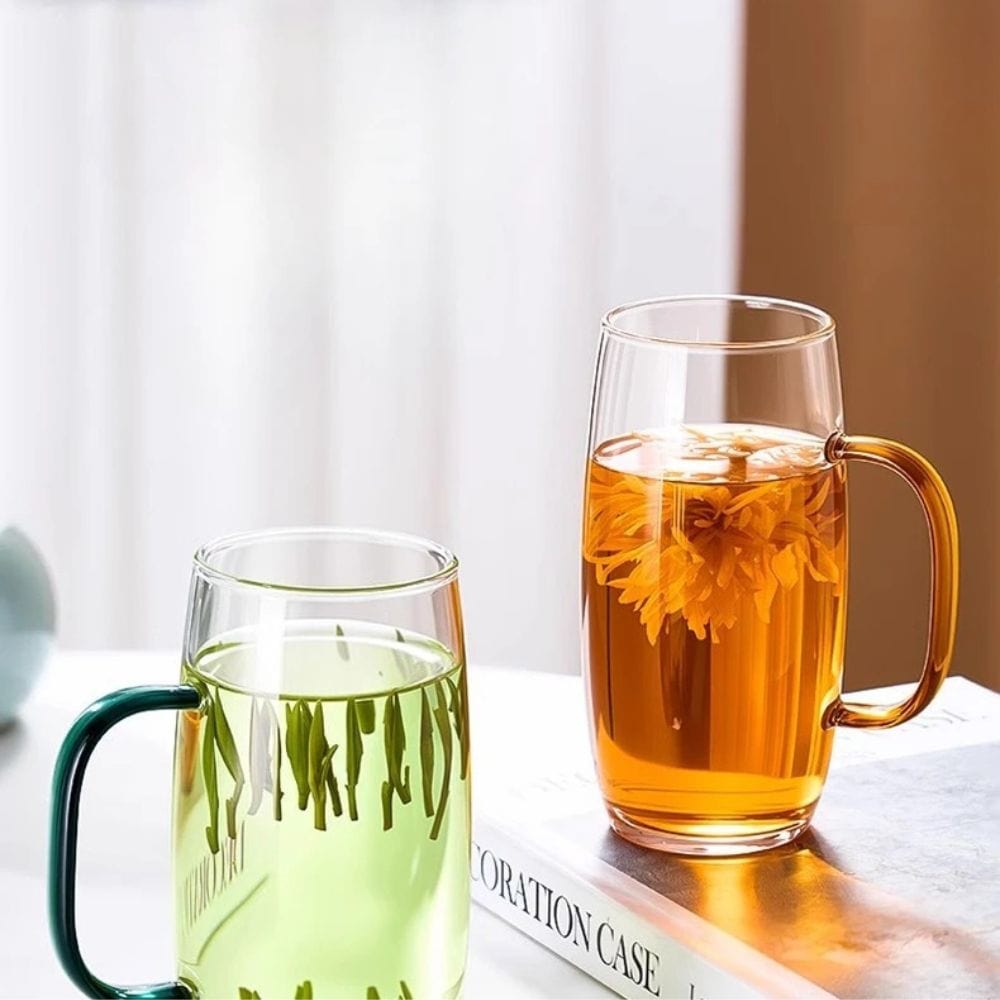 Tasse à thé en verre avec anse 400 ml
