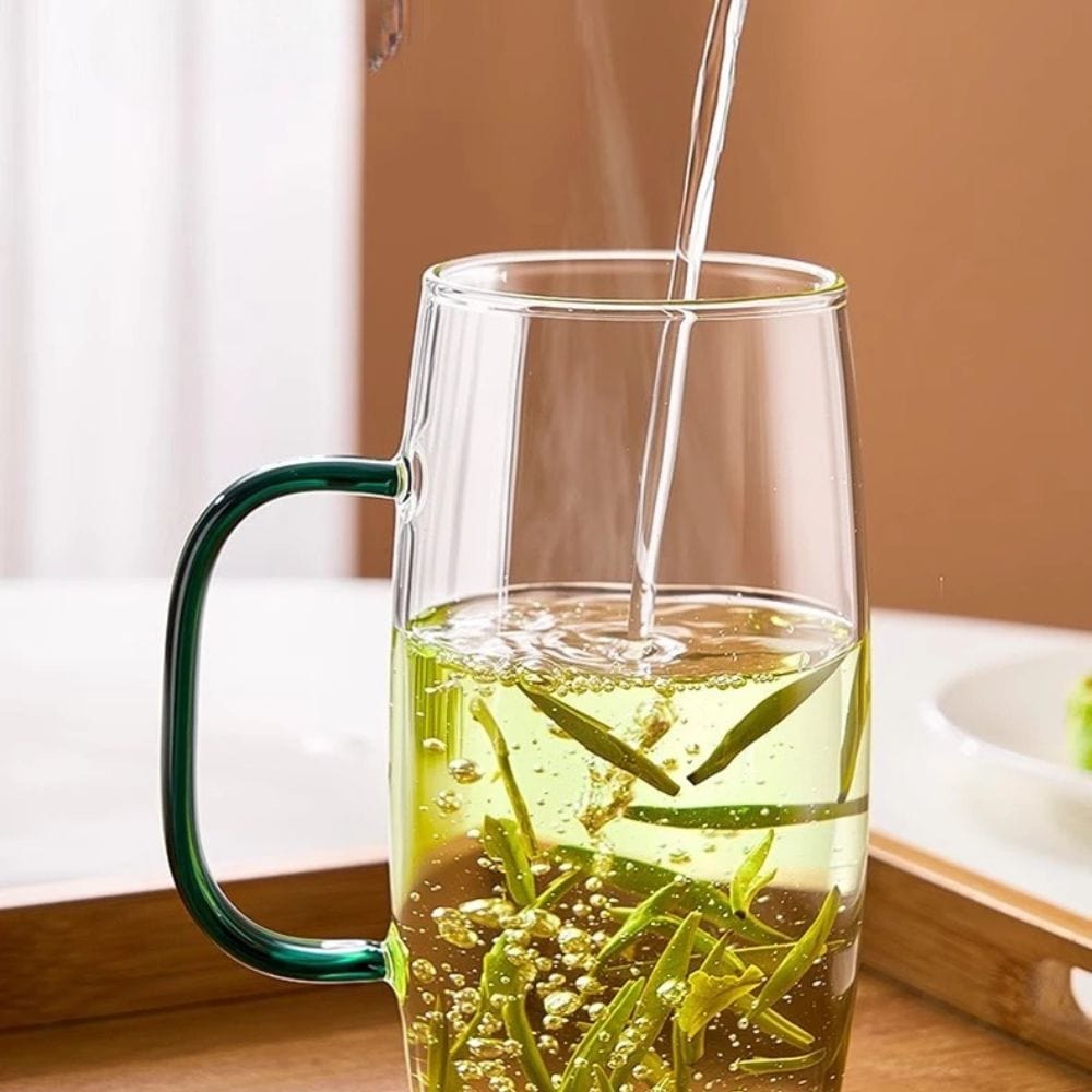 Tasse à thé en verre avec anse 400 ml