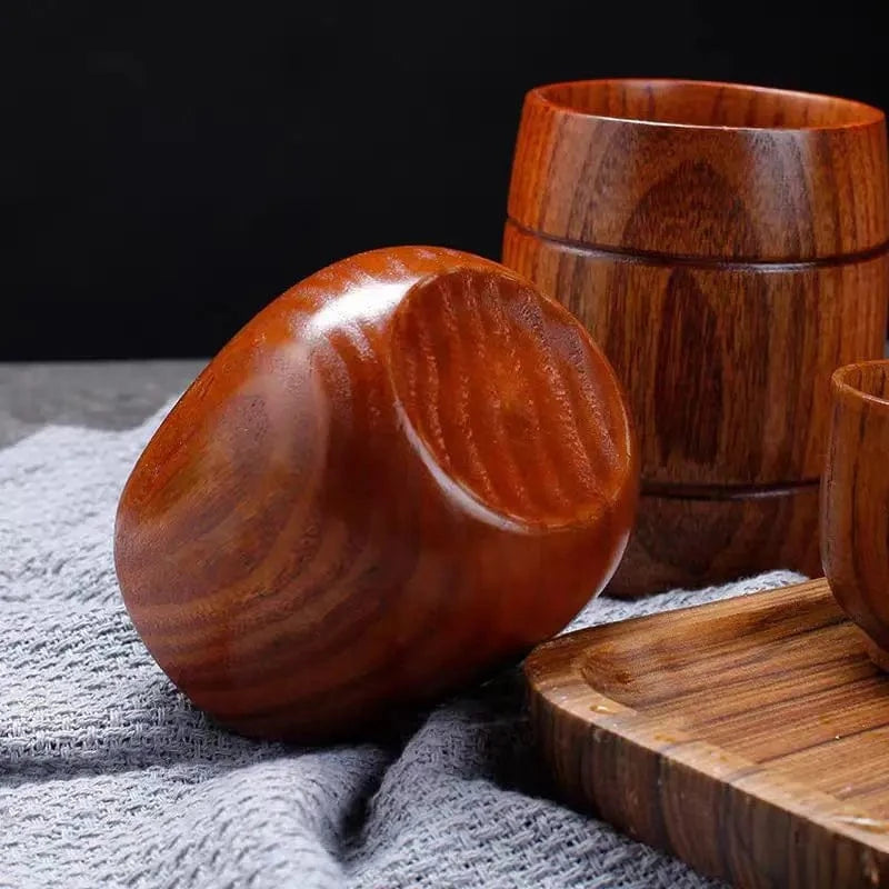 Tasse à thé japonaise en bois massif Artisanat en bois de jujubier (100-200 ml)