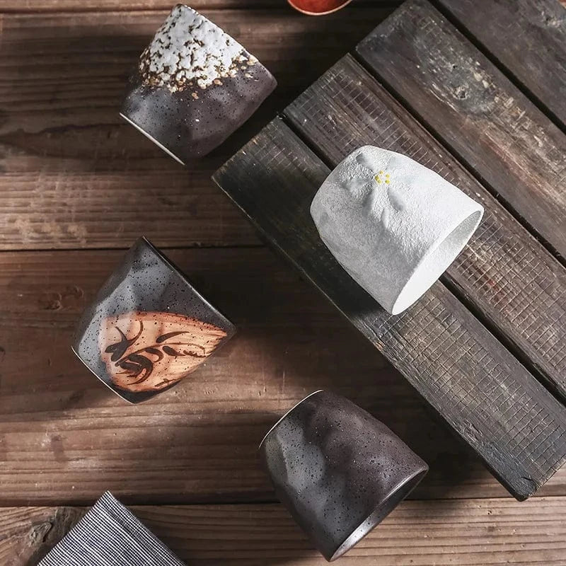 Tasse à thé japonaise en céramique florale 180 ml