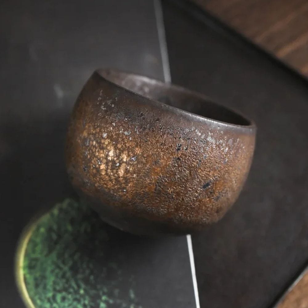 Tasse à thé japonaise en céramique Style rétro wabi-sabi (60 ml)