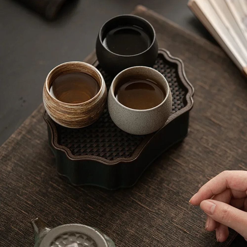 Tasse à thé japonaise grès artisanal style ancien