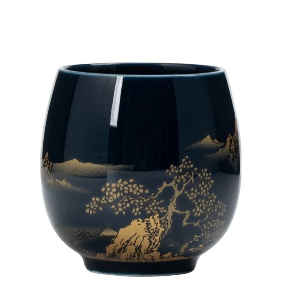 Tasse à thé japonaise noire en céramique 180 ml