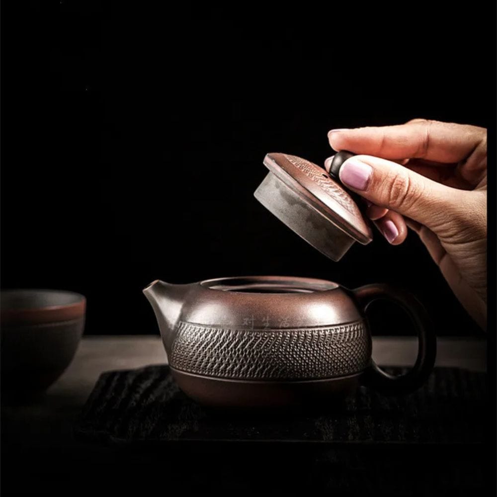 Théière artisanale en poterie pour Gong Fu Cha 300 ml