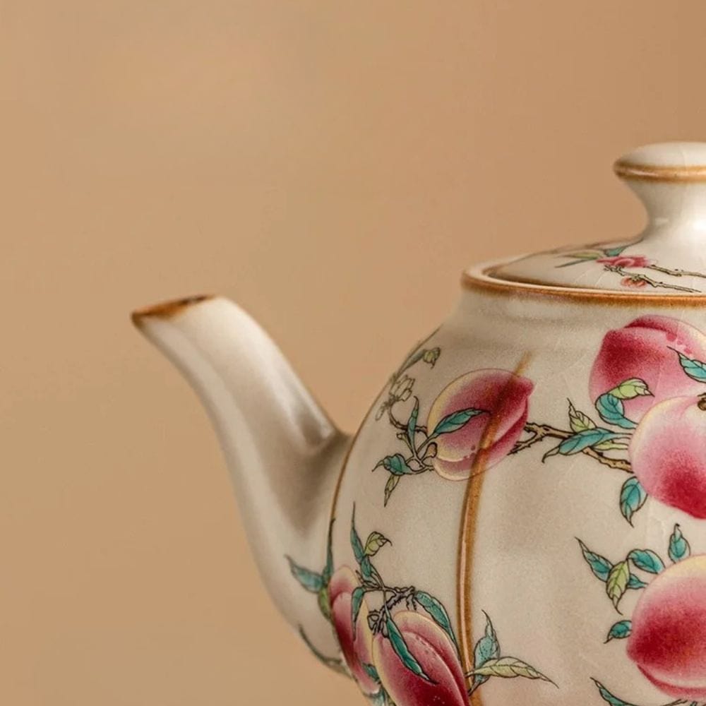 Théière artisanale japonaise rose Set 1 théière + 2 tasses (220 ml)