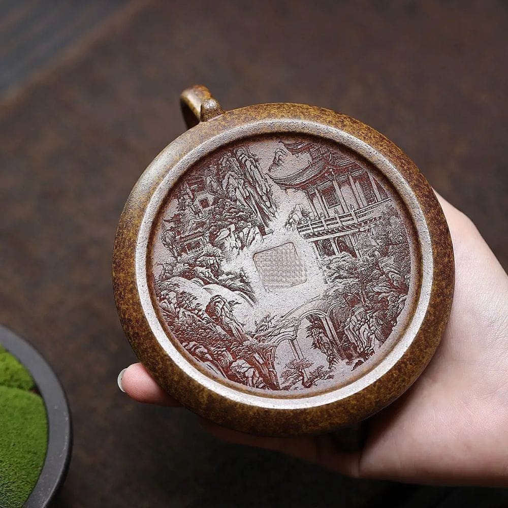 Théière en argile violette 160 ml faite à la main