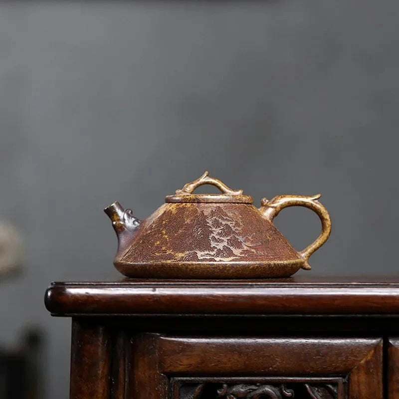 Théière en argile violette 160 ml faite à la main