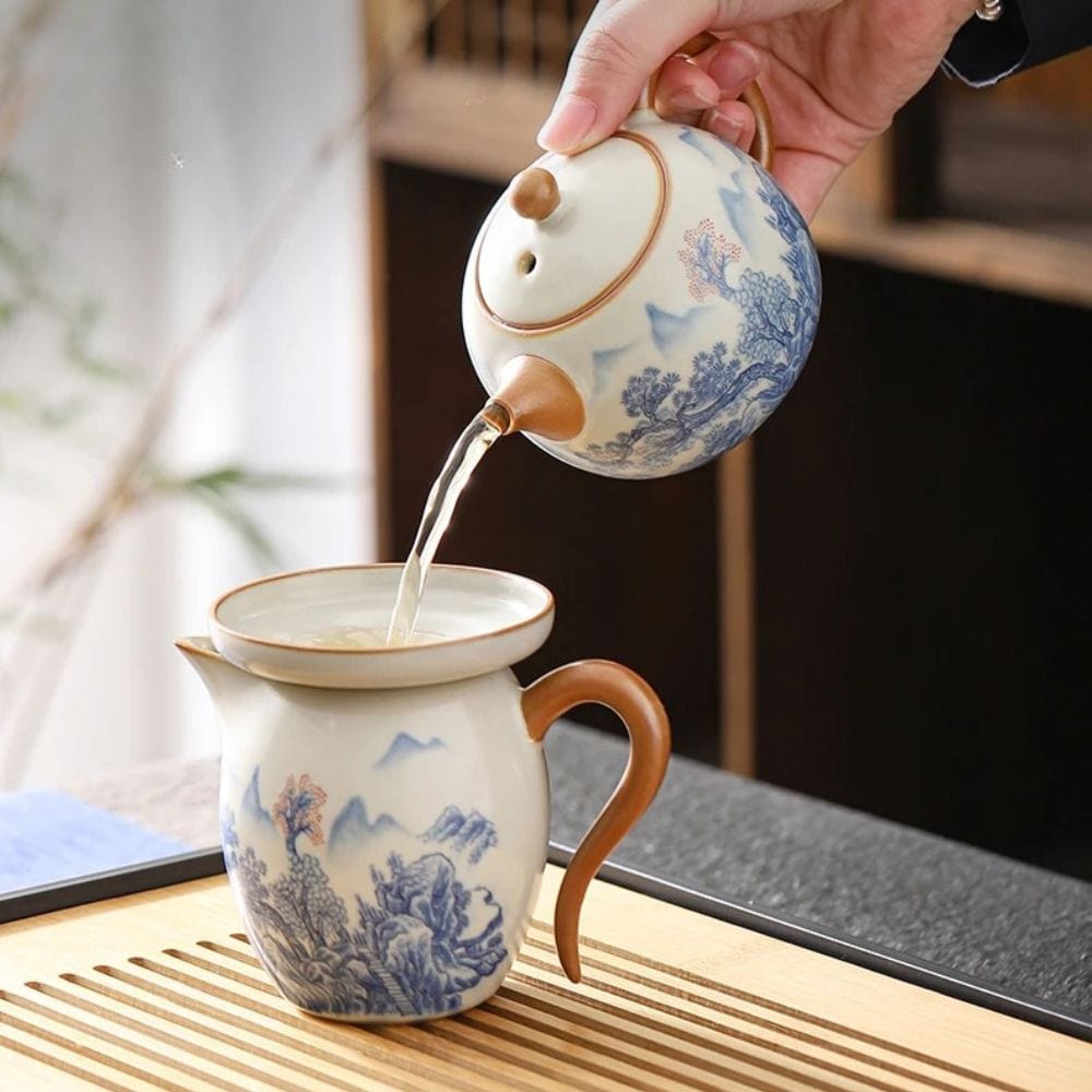Théière en céramique Ru Kiln style chinois Xishi 220 ml