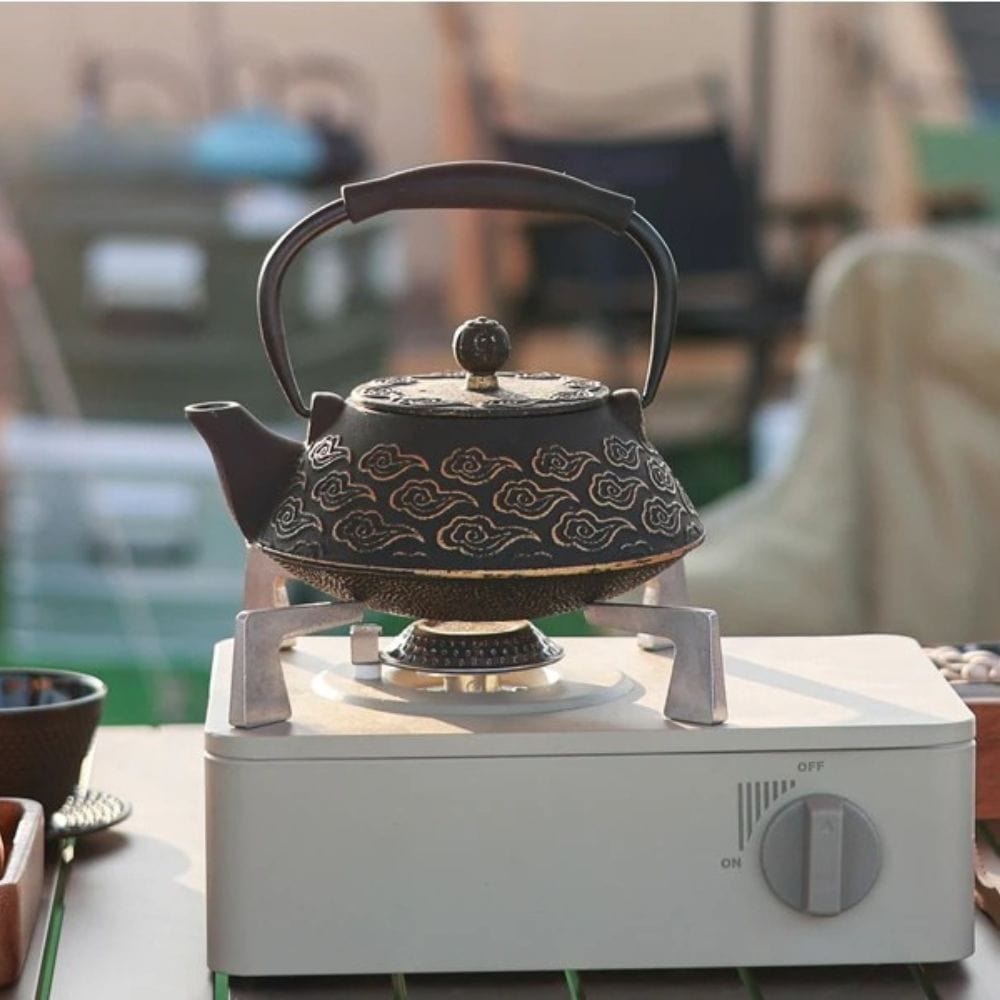 Théière en fonte japonaise émaillée motif nuage 800 ml