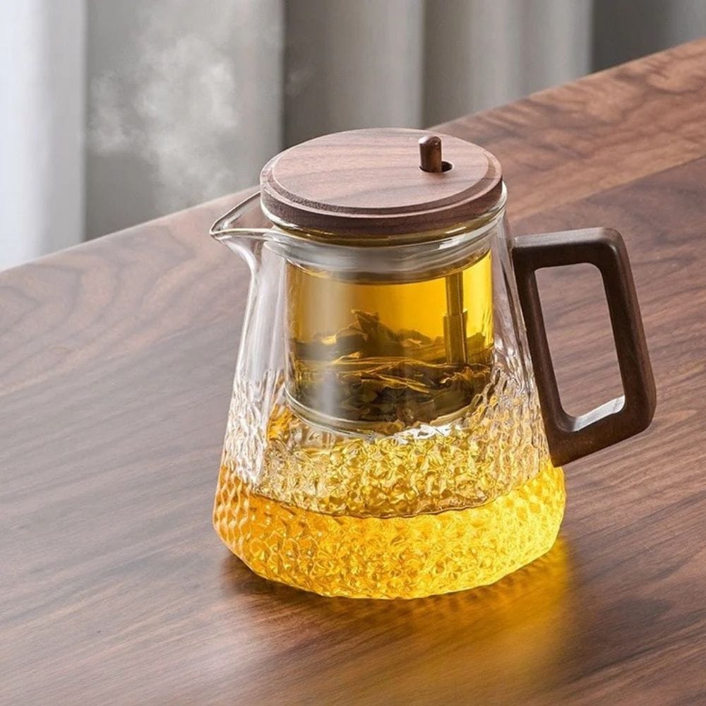 Théière en verre avec filtre & couvercle magnétique 450 ml