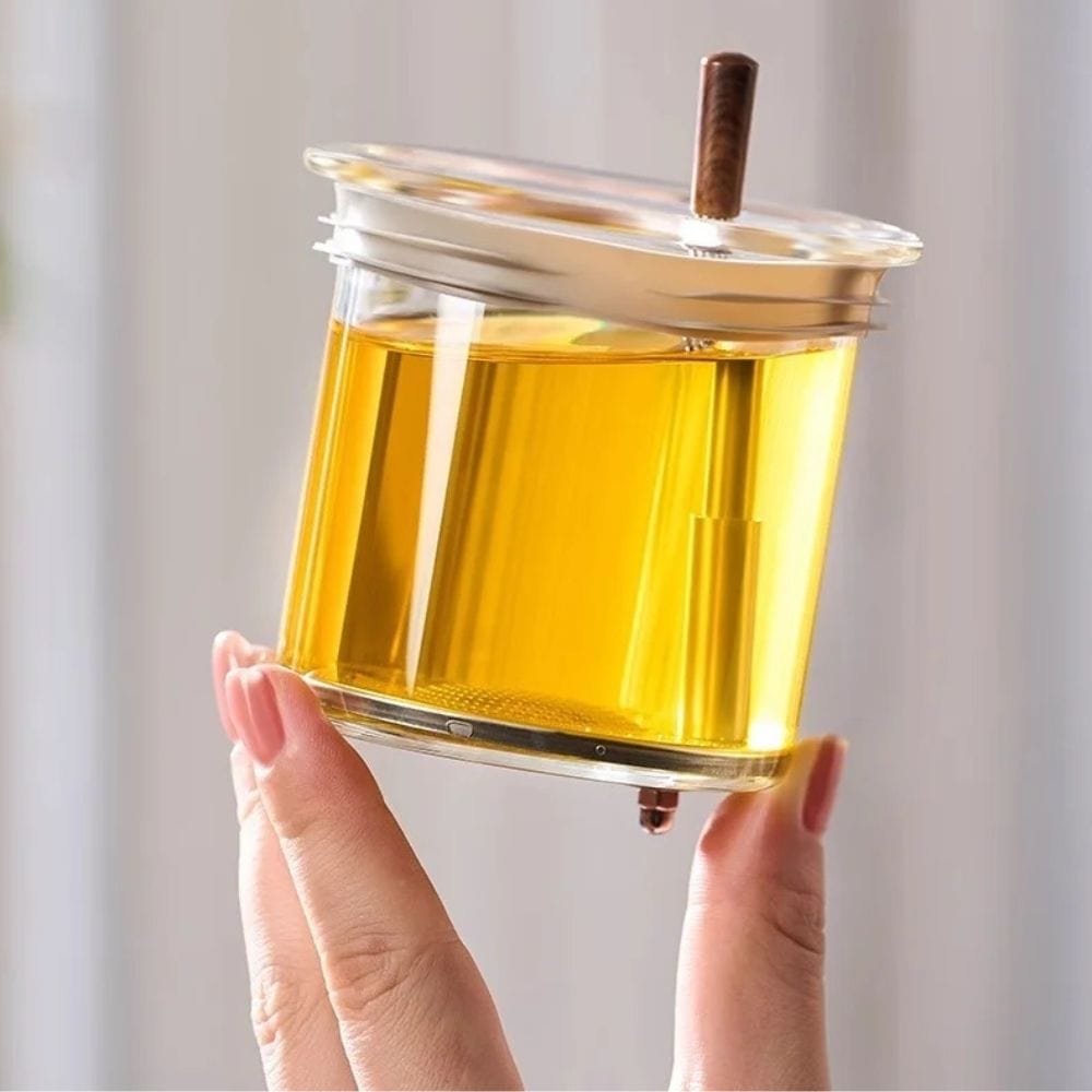 Théière en verre avec filtre & couvercle magnétique 450 ml