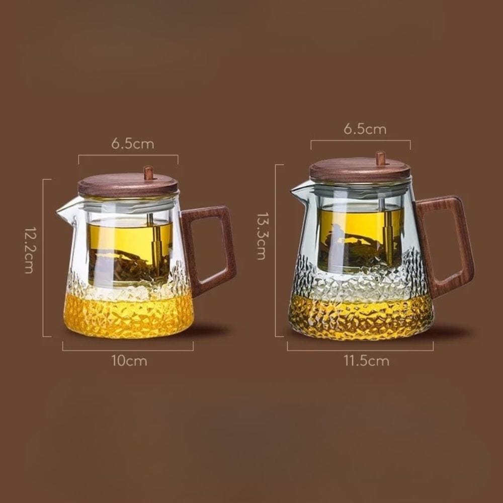 Théière en verre avec filtre & couvercle magnétique 450 ml