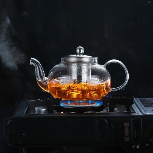 Théière en verre avec infuseur inox 900 ml résistant à la chaleur