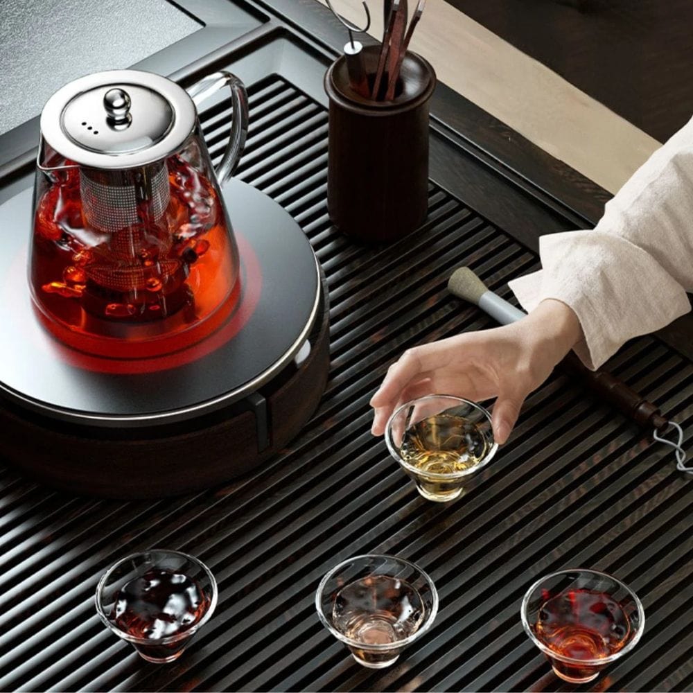 Théière en verre borosilicate 500 ml avec filtre inox intégré