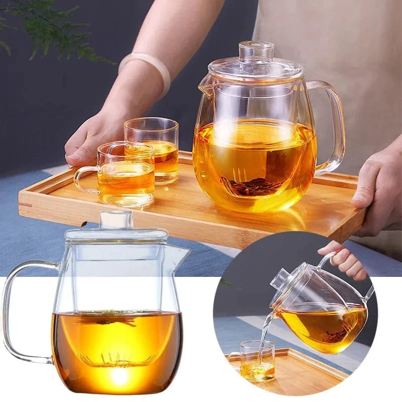 Théière en verre borosilicate 600 ml ou 1,2 L