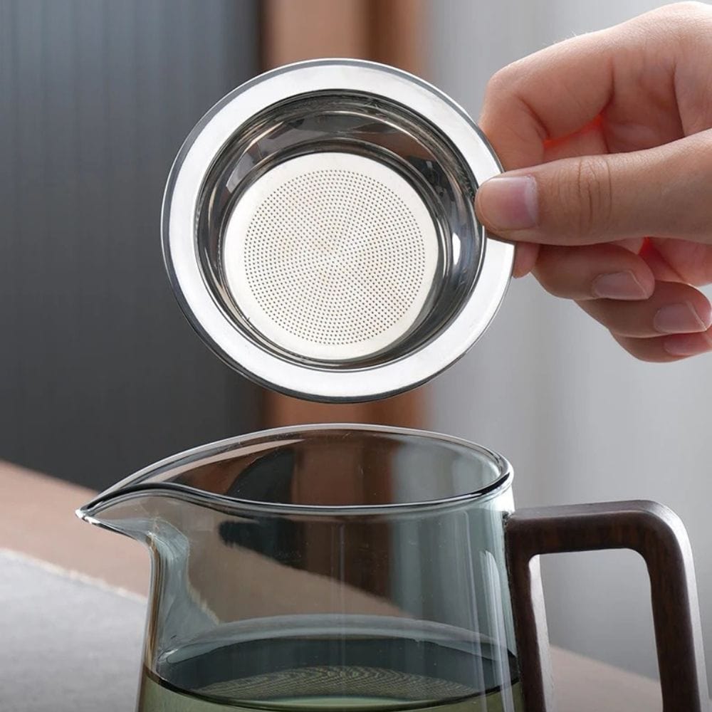 Théière en verre épais 620 ml avec filtre Service Kung Fu