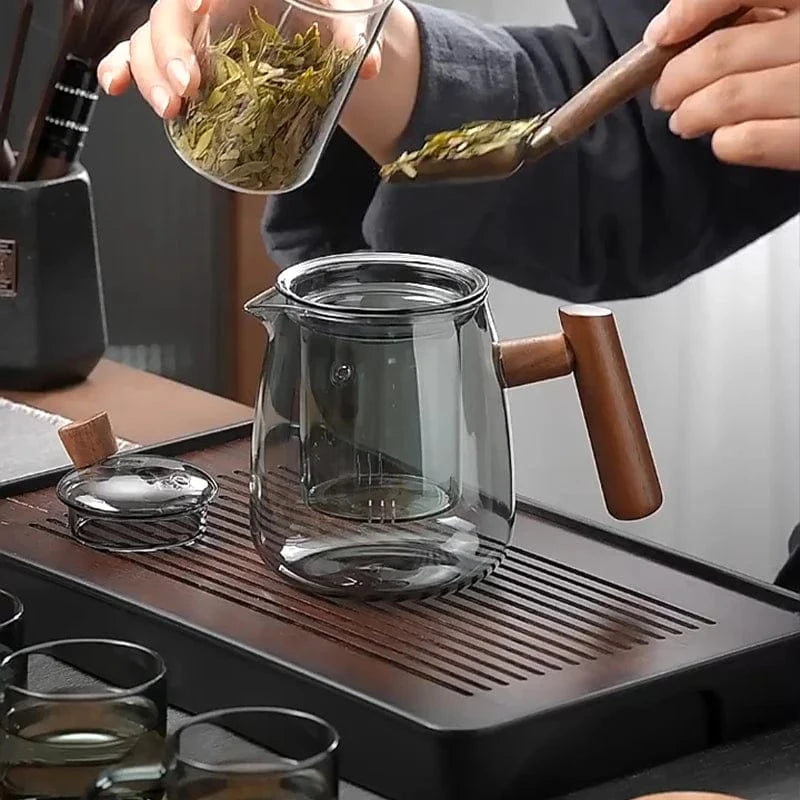 Théière en verre épais 620 ml avec filtre Service Kung Fu