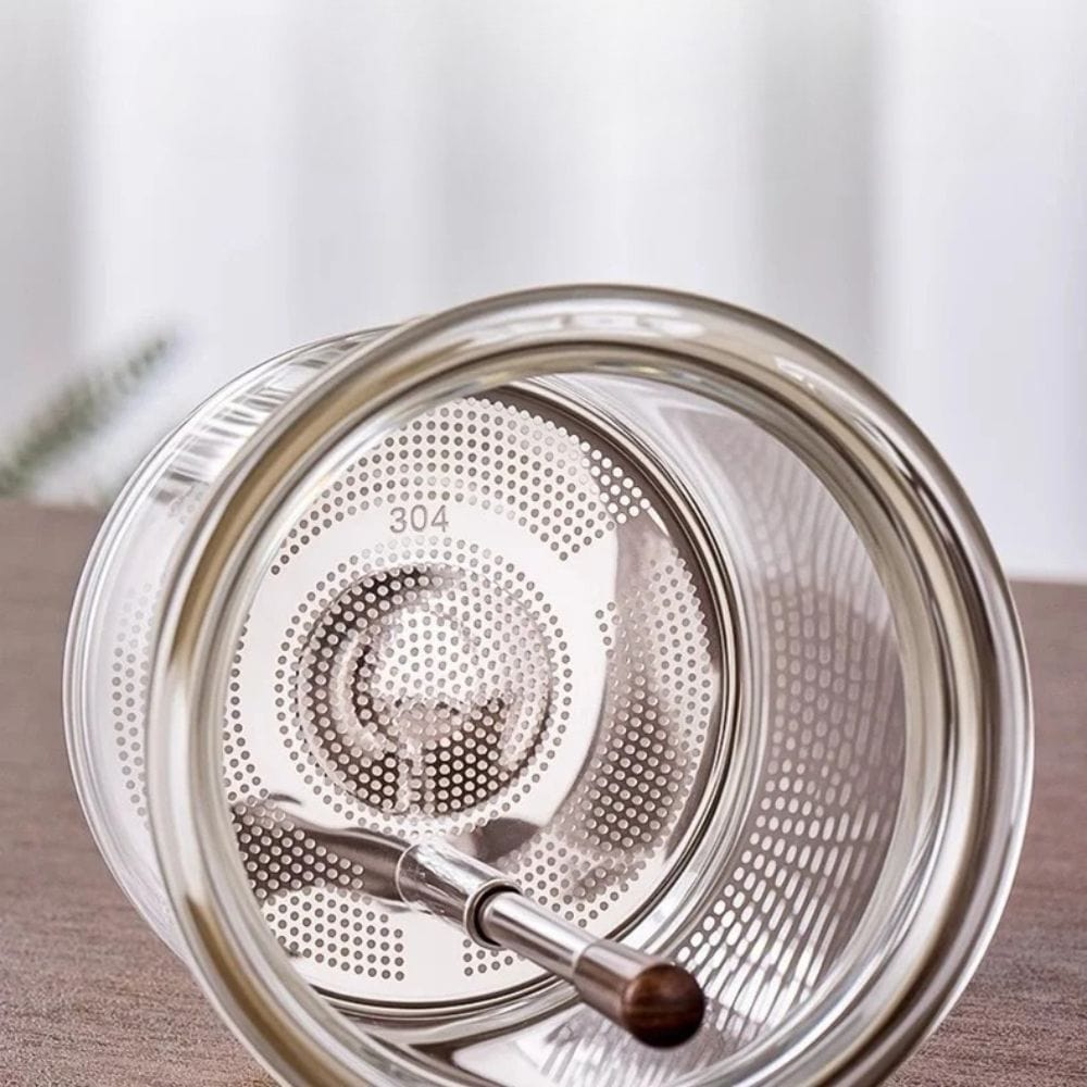 Théière en verre forme bambou avec filtre Set 500 ml