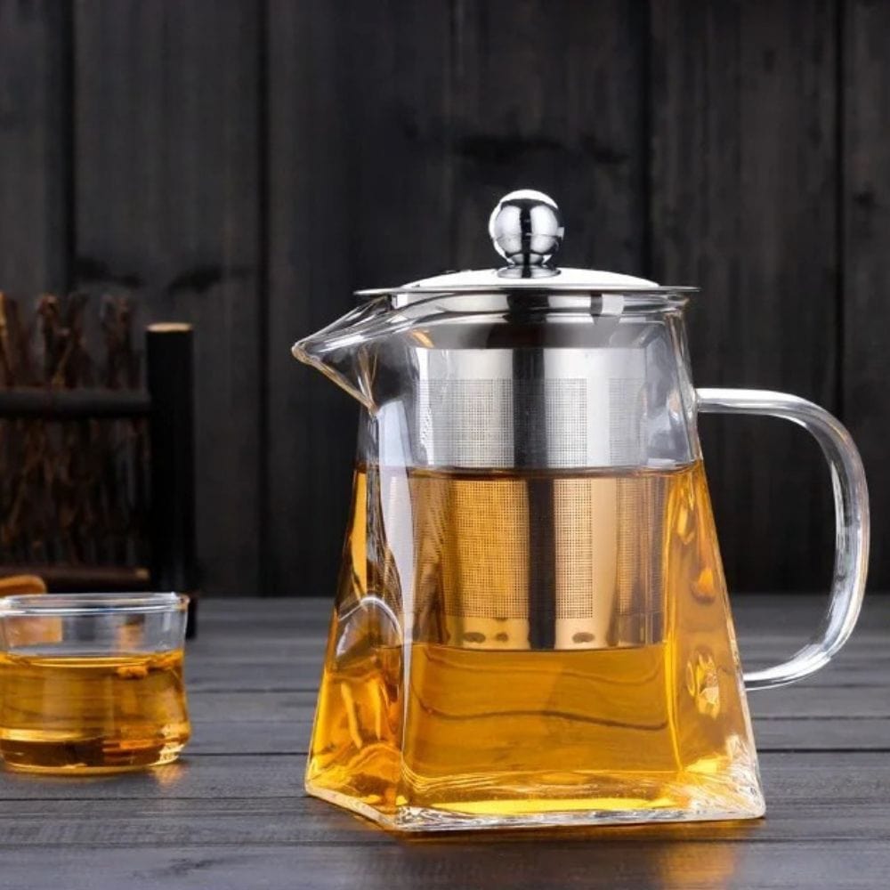 Théière en verre résistant à la chaleur filtre inox 400 ml