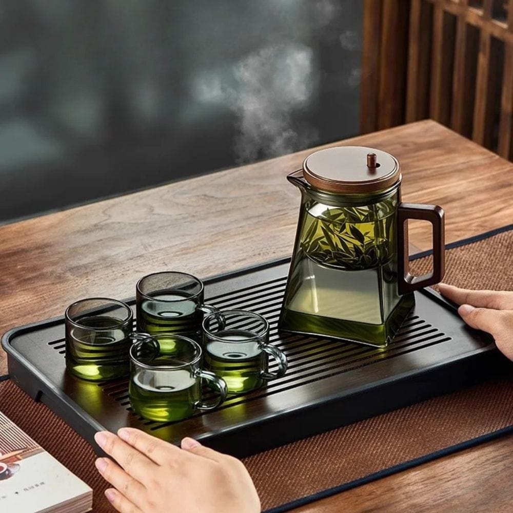 Théière flottante en verre Infuseur intégré 900 ml