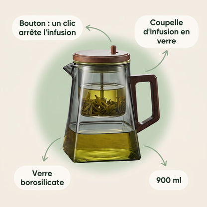 Théière flottante en verre Infuseur intégré