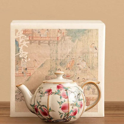 Théière artisanale japonaise rose