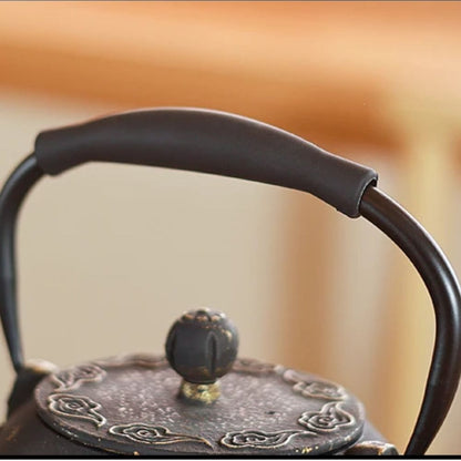 Théière en fonte japonaise émaillée motif nuage