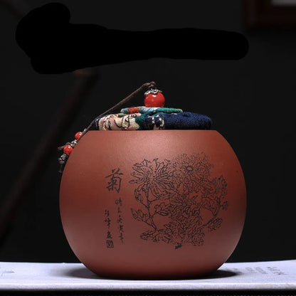 Boîte à thé en argile pot hermétique en terre