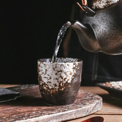 Tasse à thé japonaise en céramique florale