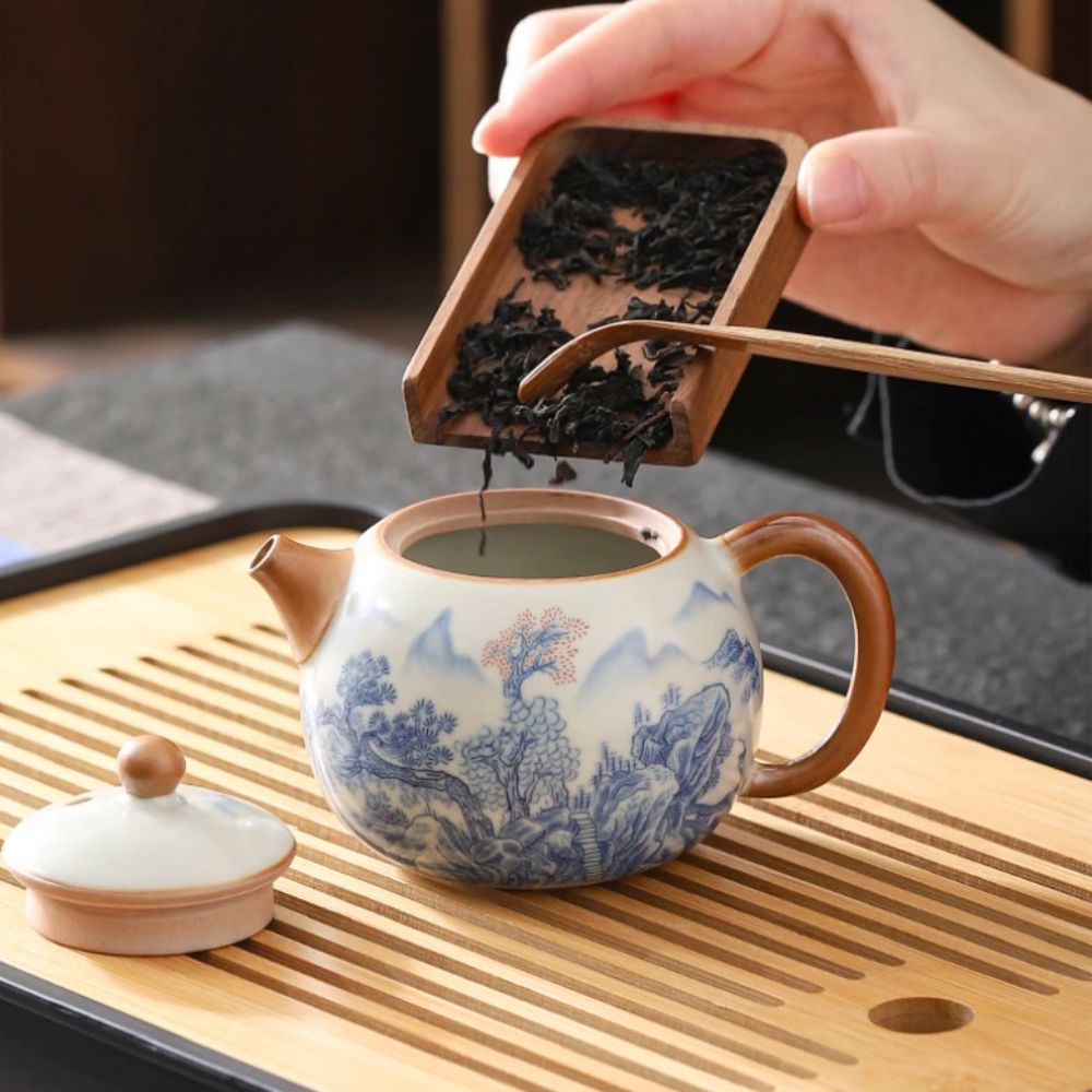 Théière en céramique Ru Kiln style chinois Xishi