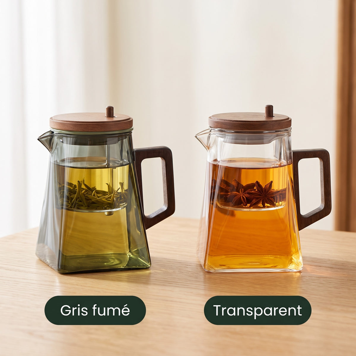 Théière flottante en verre Infuseur intégré