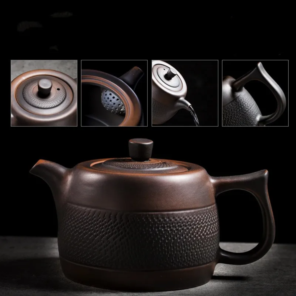 Théière artisanale en poterie violette de Jianshui pour Gong Fu Cha