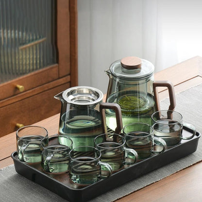 Théière en verre épais avec filtre Service Kung Fu